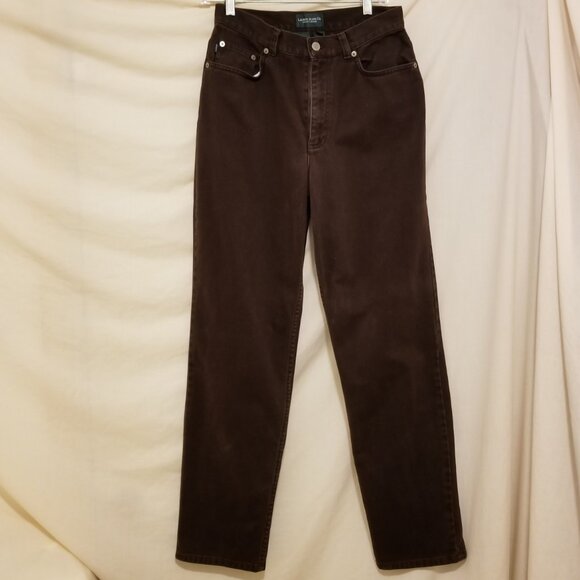 Lauren Jeans Co. Soft Brown Jeans Made with 100% Cotton   Size 8 - Picture 5 of 6